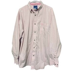 Wrangler Pink Button Up Shirt Mens XL breast cancer awareness long sleeve